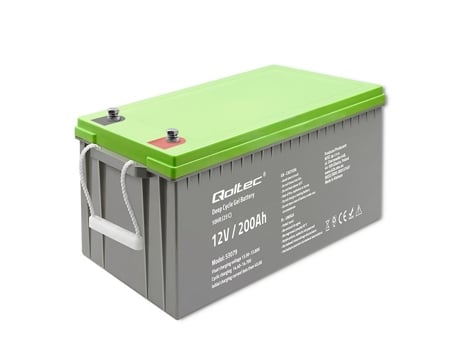 53079 Deep Cycle Gel Battery | 12v | 200ah | 62.5kg Qoltec