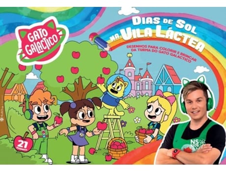 Livro Gato Galáctico - Dias De Sol Na Vila Láctea Desenhos Para Colorir E Brincar Da Turma Do Gato Galáct De Gato Galáctico (português Do Brasil)