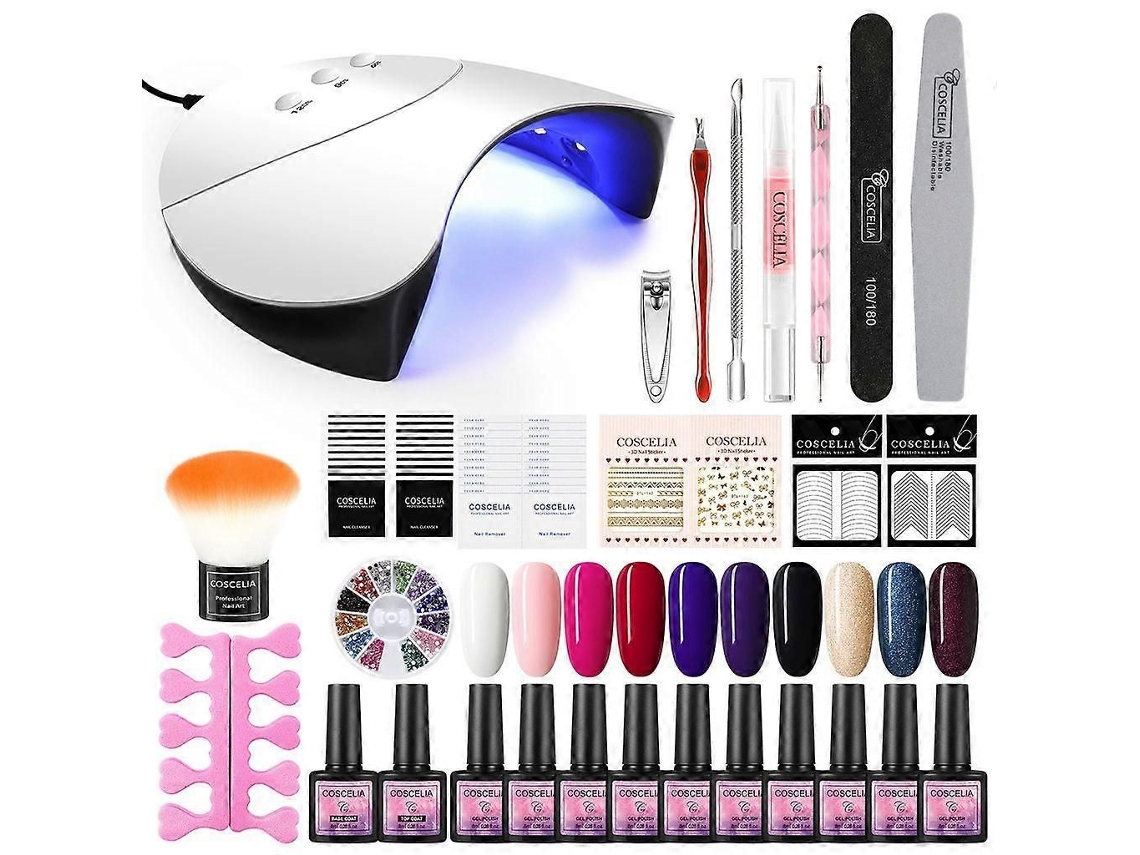 10 Colors Gel Nail Polish Kit Semi Permanent 36w Usb Led Lamp Dual Source Uv Oven White Manicure Tool Nails Art Decoration GOKOCO