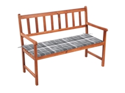 Vidaxl Banco De Jardim C/ Almofadão 120 Cm Madeira De Acácia Maciça