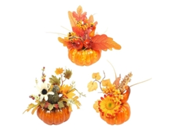 Conjunto De 3 Decorações De Mesa Com Abóbora Artificial Para Halloween Ação De Graças Outono