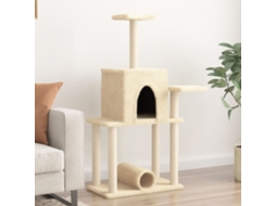 Vidaxl Árvore C/ Postes Arranhadores Sisal 122 Cm Cor Creme
