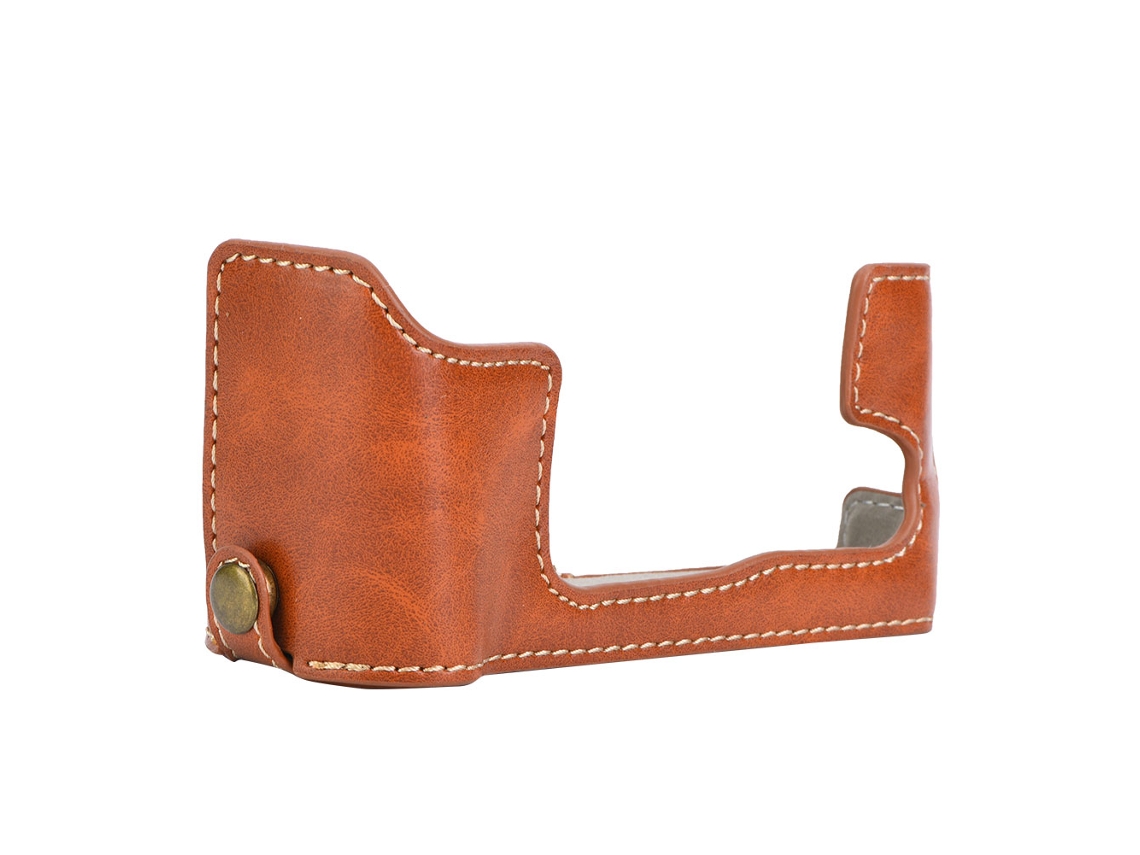 Cubierta De Cuero Pu Protectora Para Cámara Fuji Xt10 Xt20 Xt30 Media Cuerpo Marrón