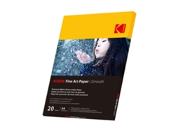 Papel Fotográfico KODAK Fine Art Smooth A4 230 G/M² Branco Pack 20 Folhas