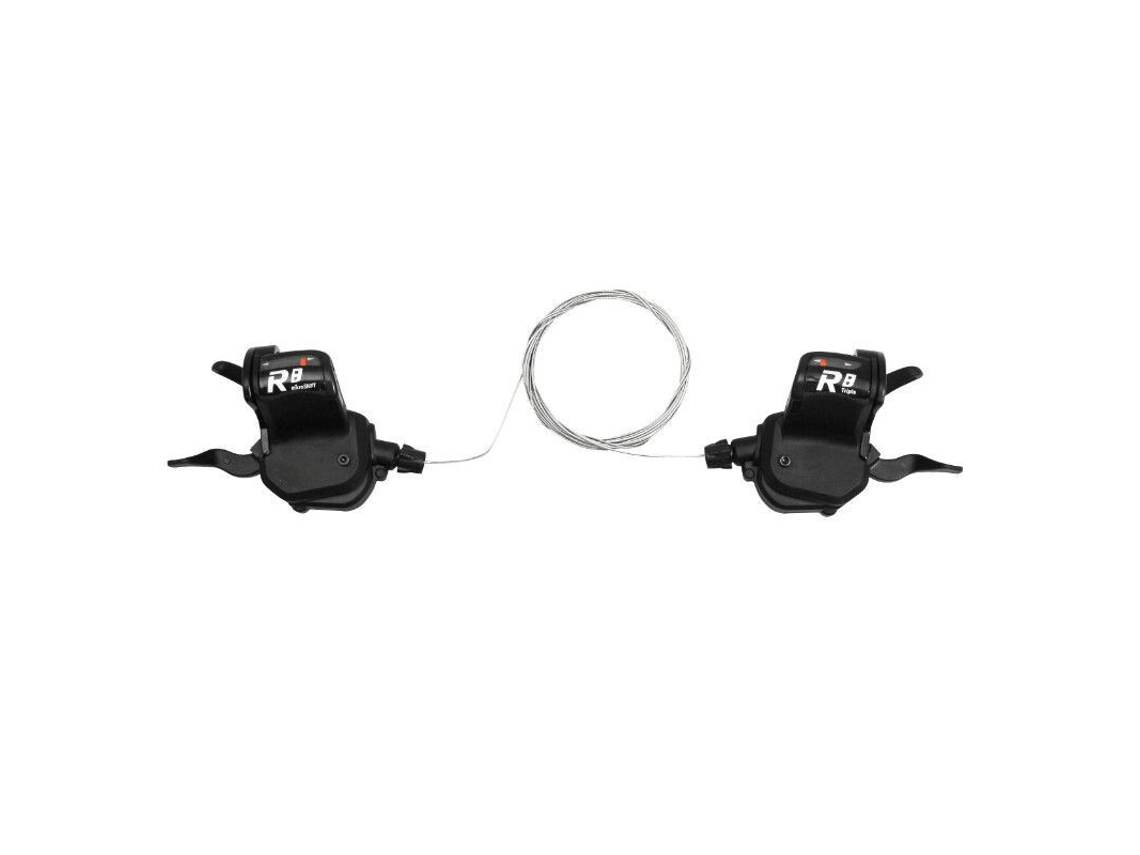 Par de alavancas de bicicleta de estrada para guiador triplo plano P2R Push-Pull Shimano