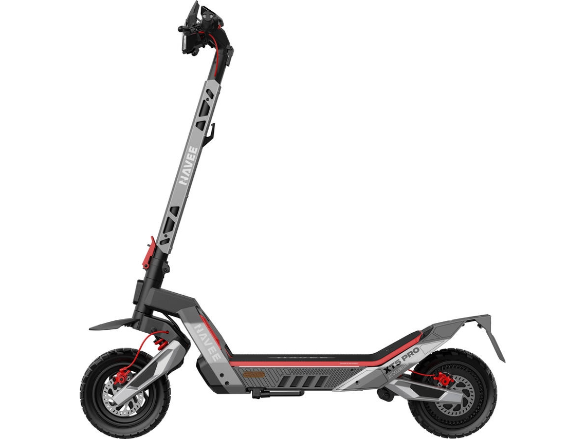 Trotinete Elétrica NAVEE XT5 PRO (2200 W - Autonomia: 75 Km - Cinzento e Vermelho)