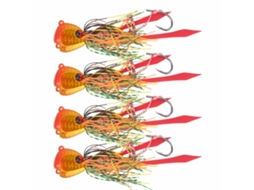 Isqueiro Artificial Silicone 4pcs com Gancho Laranja 65g