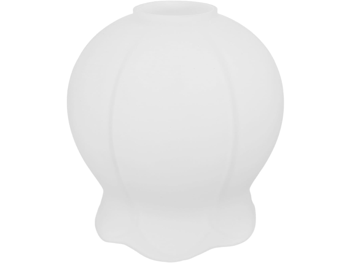 Lâmpada de Vidro Branco Brilhante em Formato de Flor, Ideal para Substituir Luminárias de Mesa e Pendentes Decorativos. SFUSHOS