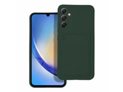 Estojo para Samsung Galaxy A34 5G GENERIC com Porta-Cartões Verde