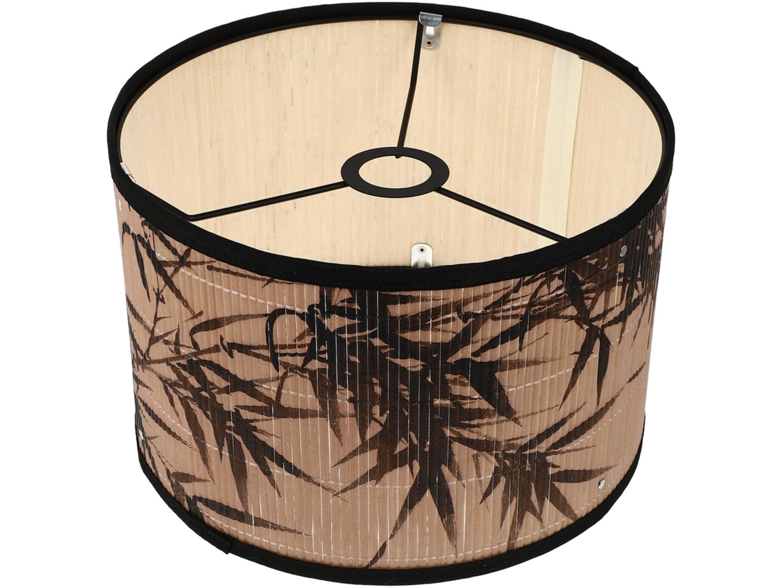 Luminária de Teto Vintage Suave E27 em Bambu e Ferro. SFUSHOS