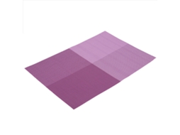 Conjunto de 4 Tapetes Retangulares para Mesa Padrão Xadrez Roxo NEVEANCE