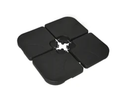 Set 4 Pesi per Base Ombrellone, riempibili con 15 litri d'acqua o 19,5 kg di sabbia, nero ZENCORE SERVICES
