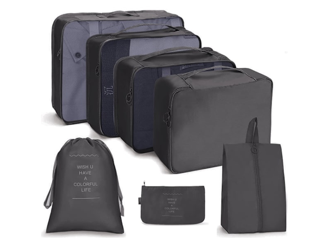 Organizadores de Mala, Conjunto com 7 Peças, Organizadores de Viagem BRILVIBERA