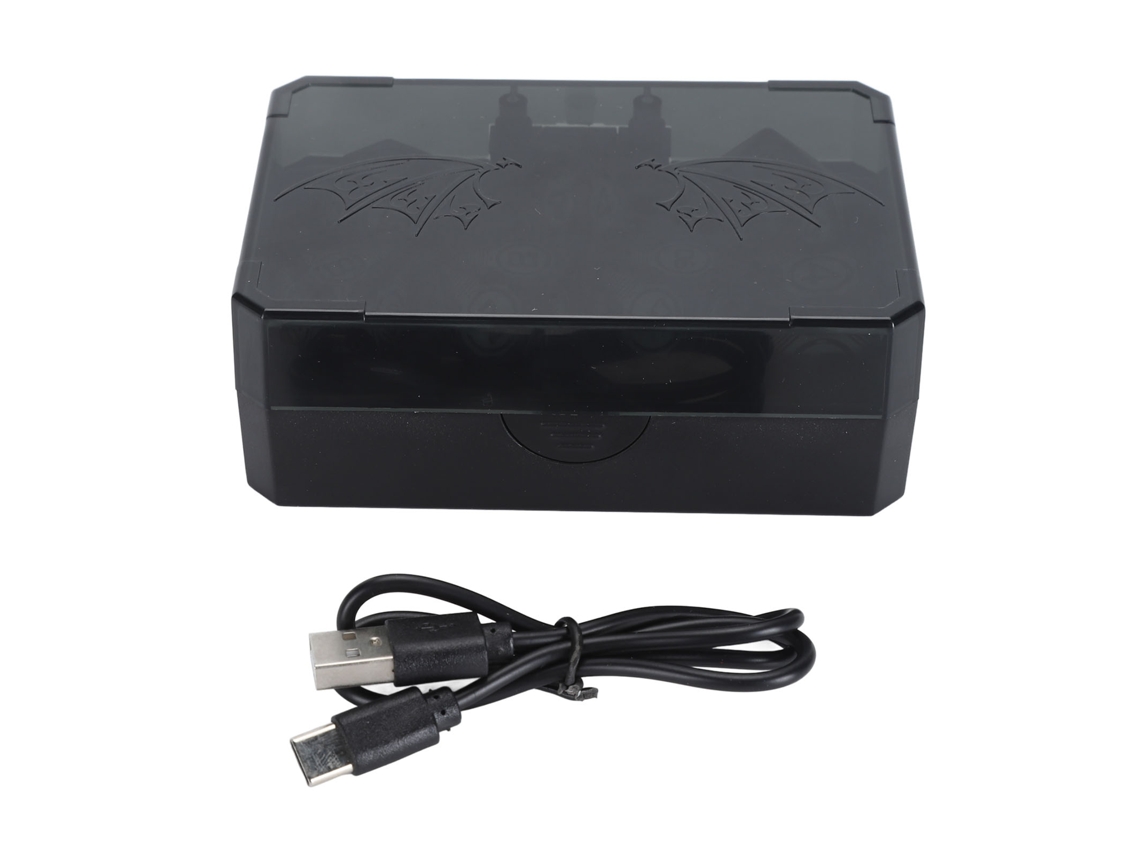 Dados eletrônicos com 7 faces EOOCOO, com estojo de carregamento, USB recarregável