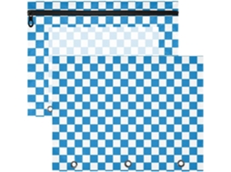 Conjunto de 2 Estojos Plásticos Portáteis para Fichários 3 Argolas, Ideais Materiais Escolares Professores, Co