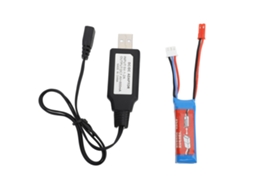 Mali bateria de Lítio Rc 7.4v 400mah com Carregador 20c Plug Jst para Carros Rc Wltoys 1:28 K969 K989 284161