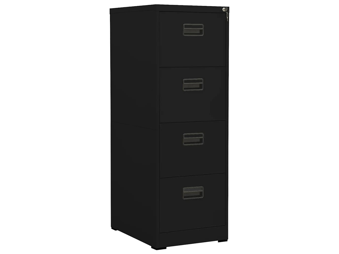 Vidaxl Arquivador 46x62x133 Cm Aço Preto
