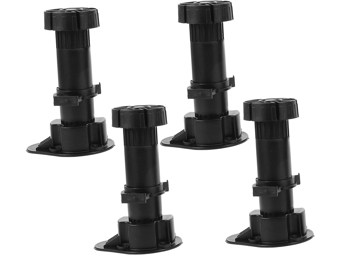 Conjunto De 4 Pés Ajustáveis Para Móveis, Suporte Multifuncional Para Cama, Armário E Mesa, Design Robusto Em Plástico