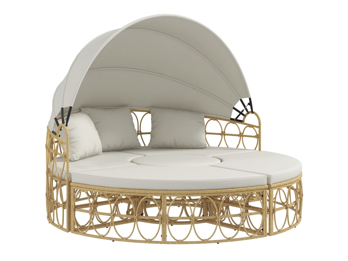 Mesa de Jardim, Varanda e Bistrô com Furo para Guarda sol Ø80 Cm, Vidro Temperado e Metal Preto, Ideal para Jardim e Terraço.