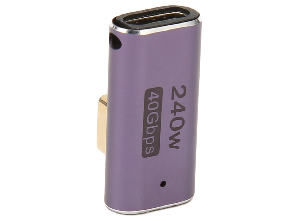 Adaptador Usb4.0 C Fêmea Para Macho Com Ângulo De 90 Graus Pd 240w 40gbps 8k 60hz