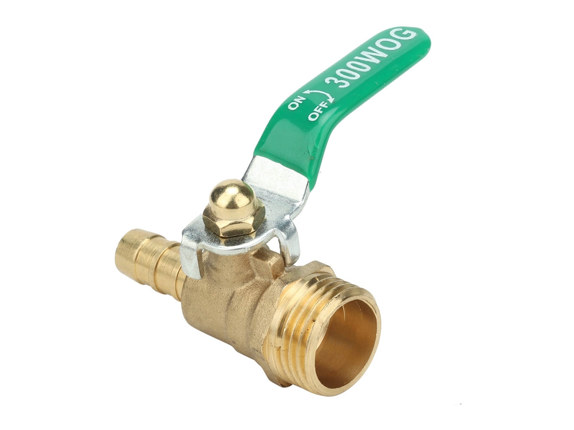 Válvula Esfera Bronze Rosca Macho G1/2" 12mm