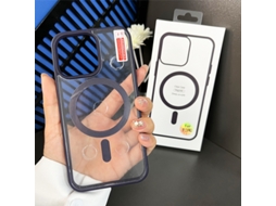 Capa Para Iphone 17 Air Com Toque De Couro, Magnética, Em Acrílico E Resistente A Quedas.