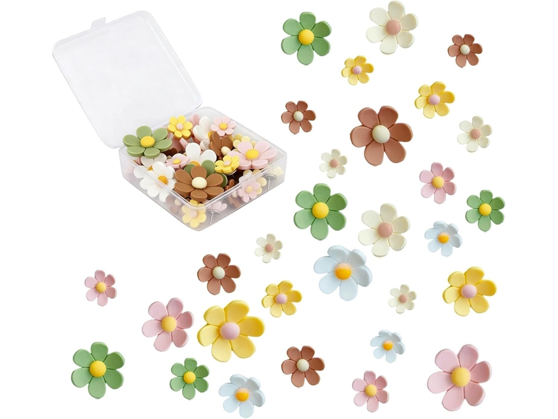 Unhas Florais Com Alfinetes Bonitos Genéricos