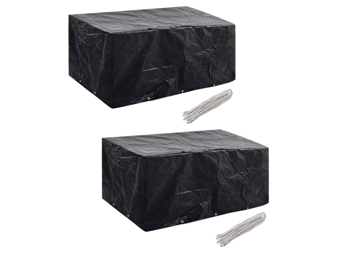 Vidaxl Conjunto Capas P/ Mobiliário Jardim 2 Pcs 10 Ilhós 240x140 Cm