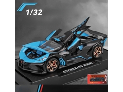 (azul) Bugatti Bolide, Modelo De Carro Esportivo Em Escala 1:32, Feito Em Metal Fundido, Com Função De Fricção De Som E Luz.