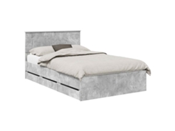 Estrutura de Cama 135x190cm Madeira de Engenharia MAISON EXCLUSIVE