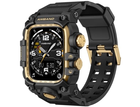 Bracelete Fwinl Para Apple Watch Ultra 45mm Ouro Negro