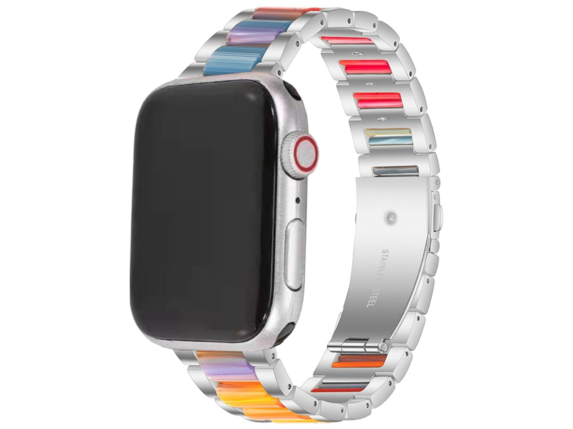 Bracelete de Aço com Resina para Apple Watch Series 3 42mm Opala