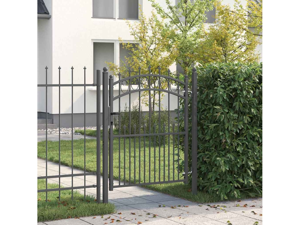 Vidaxl Portão De Cerca Com Espinhos Emmen 150 X 100 Cm Cinzento