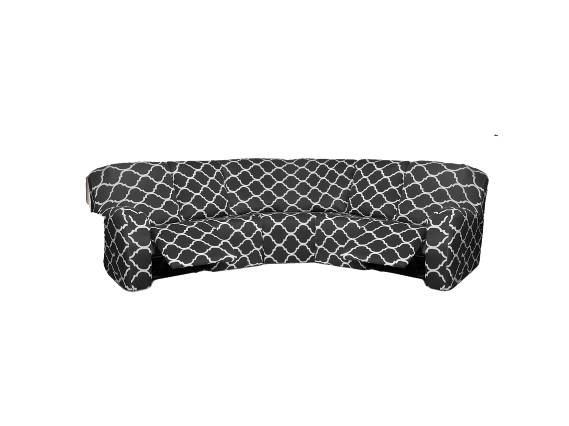 Capas Para Sofás Recliners, Material Macio, Design Antiderrapante, Cinza Escuro