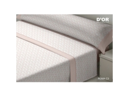 Conjunto De Lençol Dor Roma Algodão Rosa (105x200)