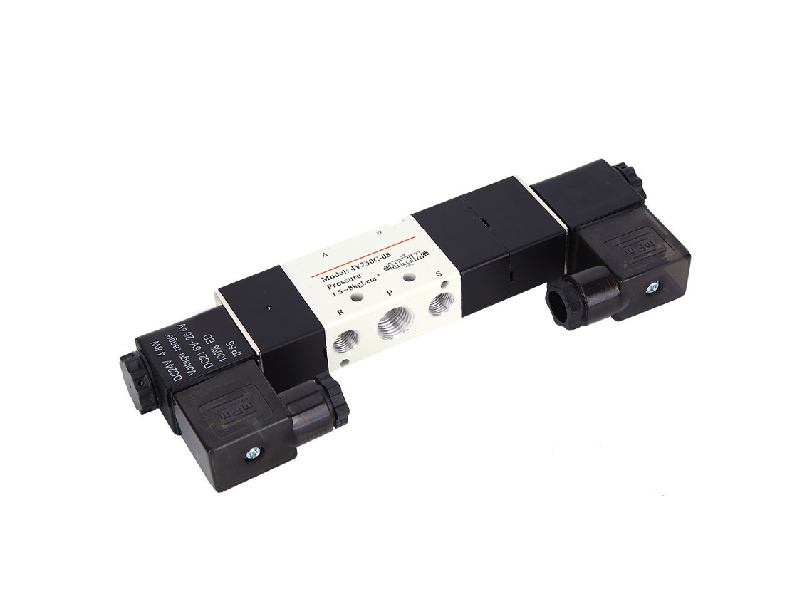 Válvula Solenóide Pneumática Laxiscreed 3 Vias 5 Posições Dc 24v Para Automação Industrielle