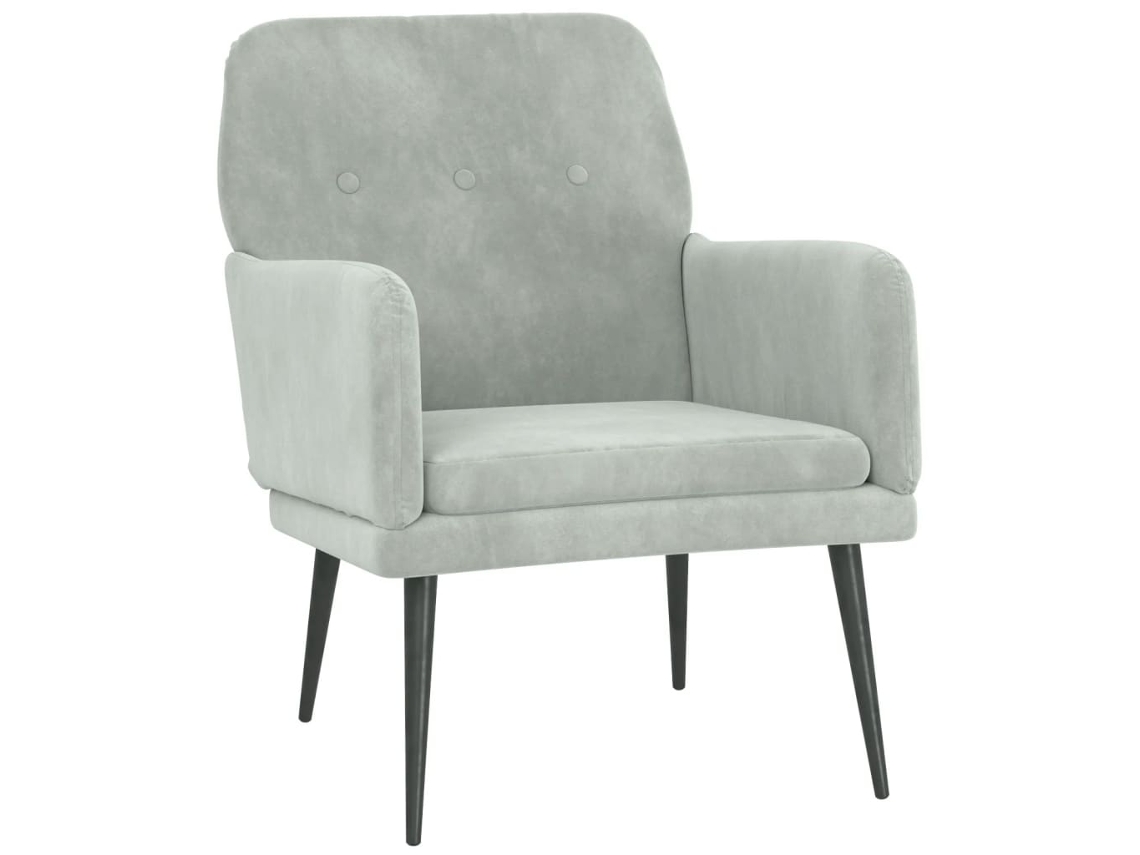 Armchair, Armchairs Vidaxl Cinzeto Veludo