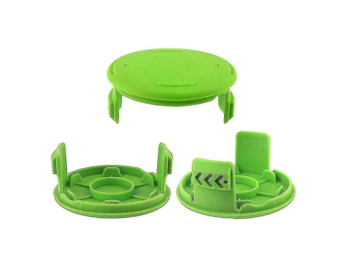 3 Peças Capa De Bobina 3411546a-6 Compatível Com Greenworks 21332 21342 Cortador De Grama Sem Fio 24v 40v 80v Verde