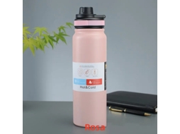 Garrafa Térmica Portátil (rosa, 800 Ml) Em Aço Inoxidável Com Filtro De Chá À Prova De Vazamentos.