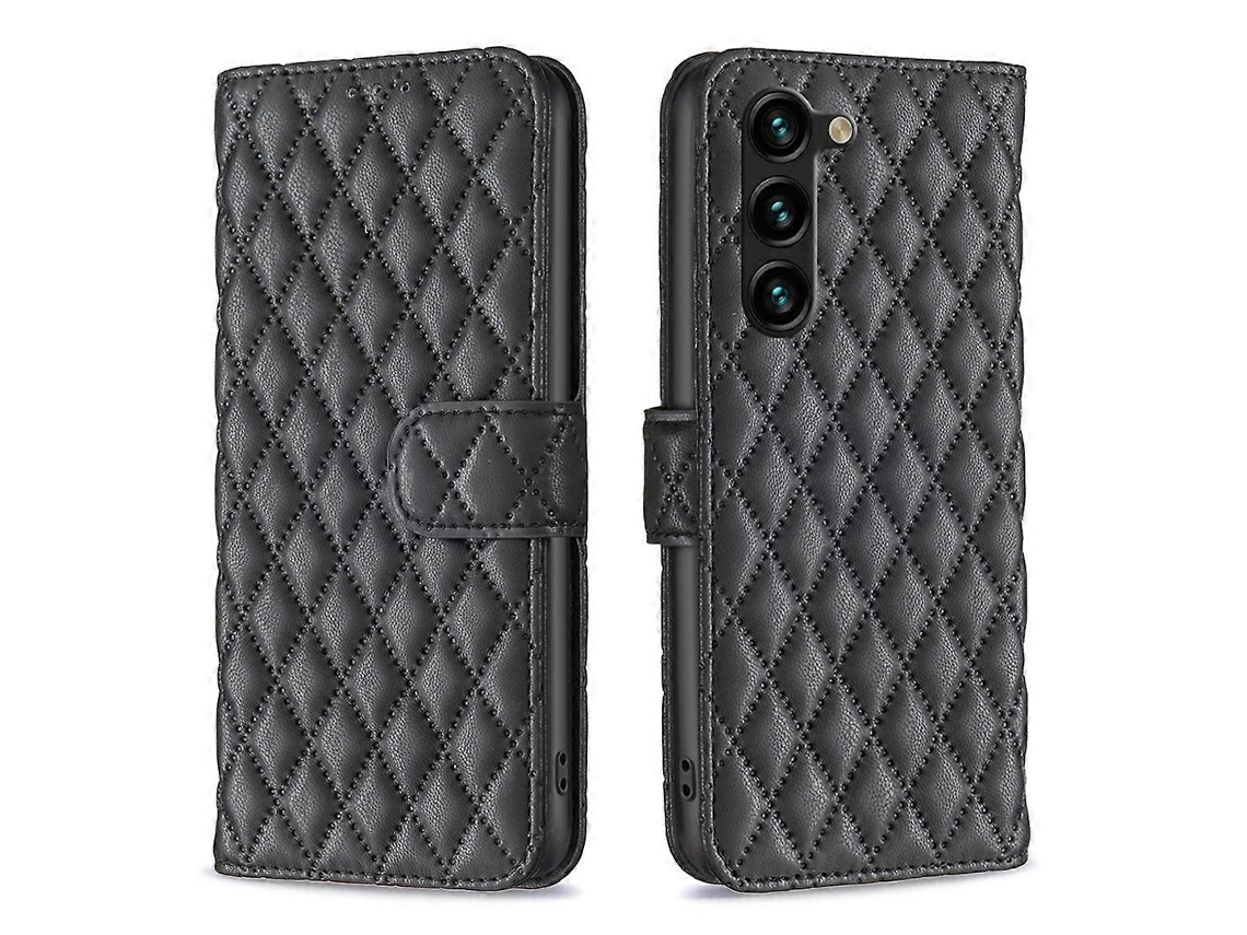 Capa Tipo Carteira Flip Em Couro Com Estampa De Diamante Para Samsung Galaxy S23+ 5g