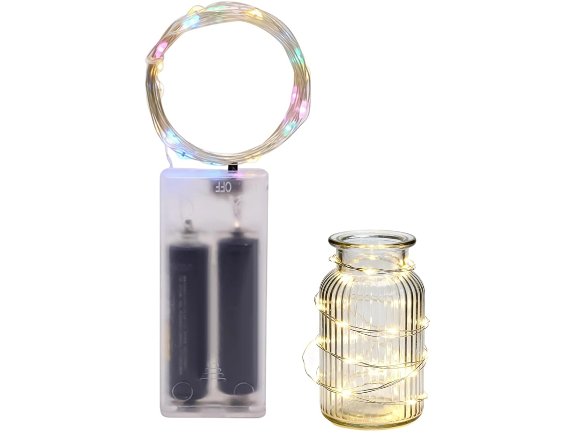 Lâmpada Decorativa De Cobre Com Fio 5 M, Alimentada Por Bateria E Led.