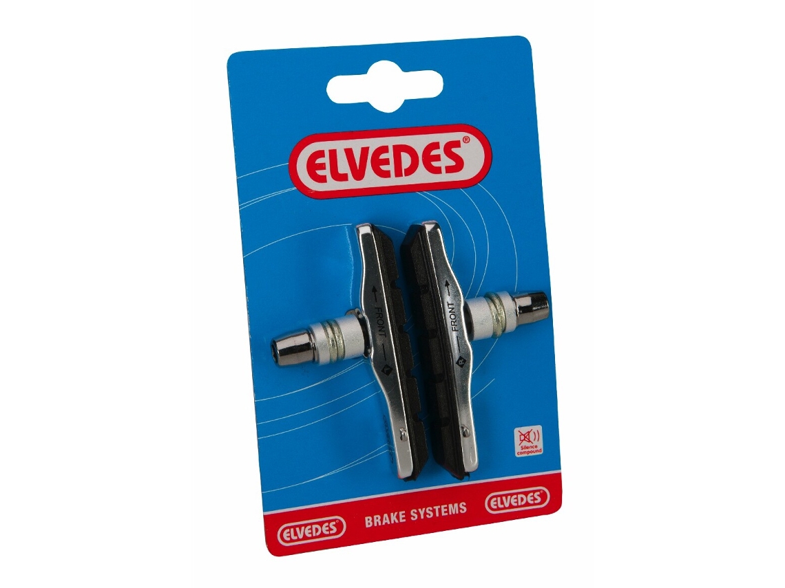 Par de calços de travão e suporte de alumínio para calços de travão ELVEDES V-type