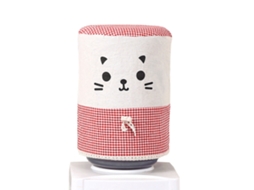 Capa Reutilizável Anti poeira para Dispensador de Água Linho Cute Gato Vermelho 34cmx28cm para Casa Escritório | S/MARCA