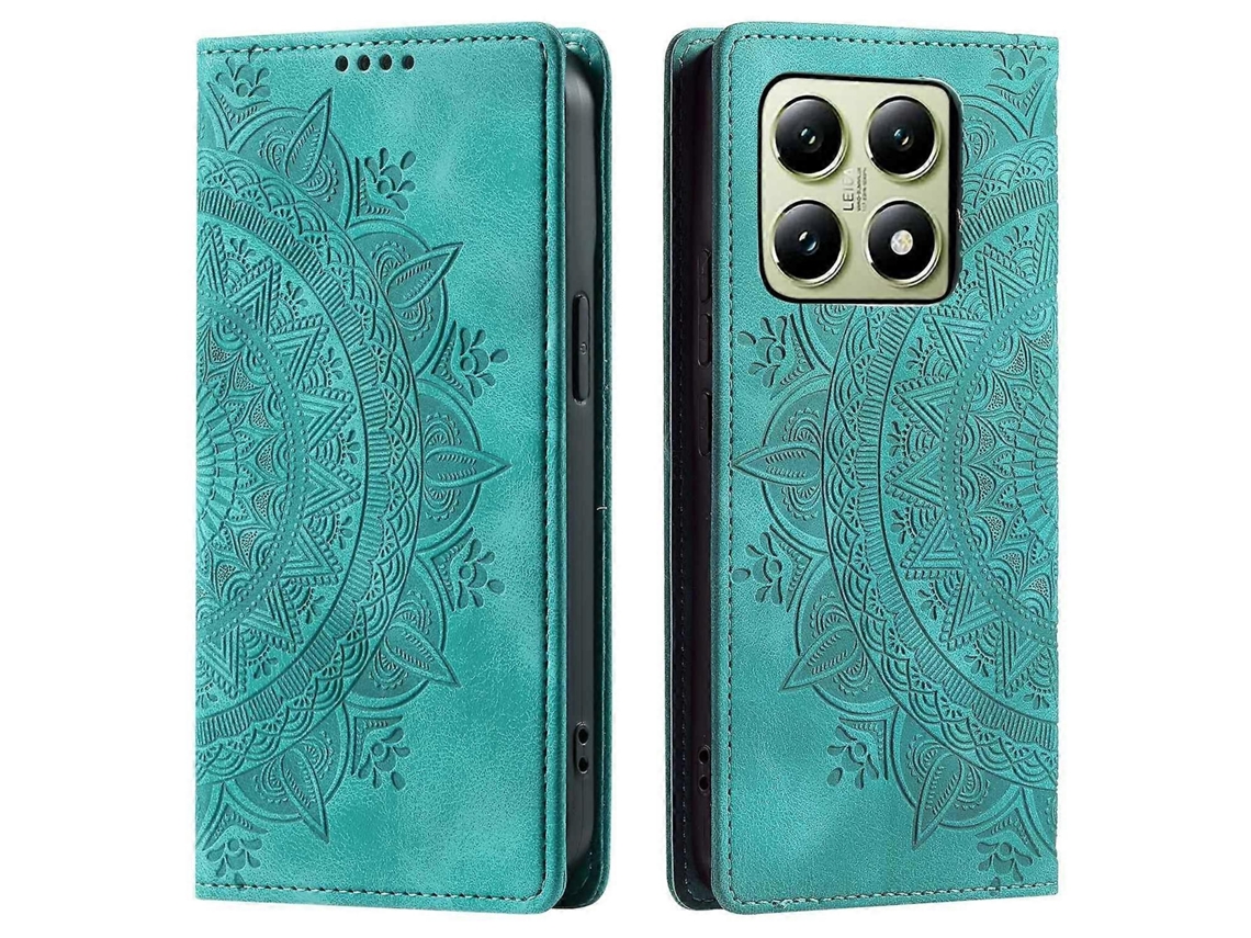 Capa De Couro Estampada Estilo 010 Para Xiaomi 14t Com Fecho Magnético Automático