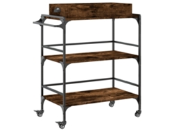 Kitchen Trolley, Kitchen Trolleys Vidaxl Marrom Madeira Processada (n/a)