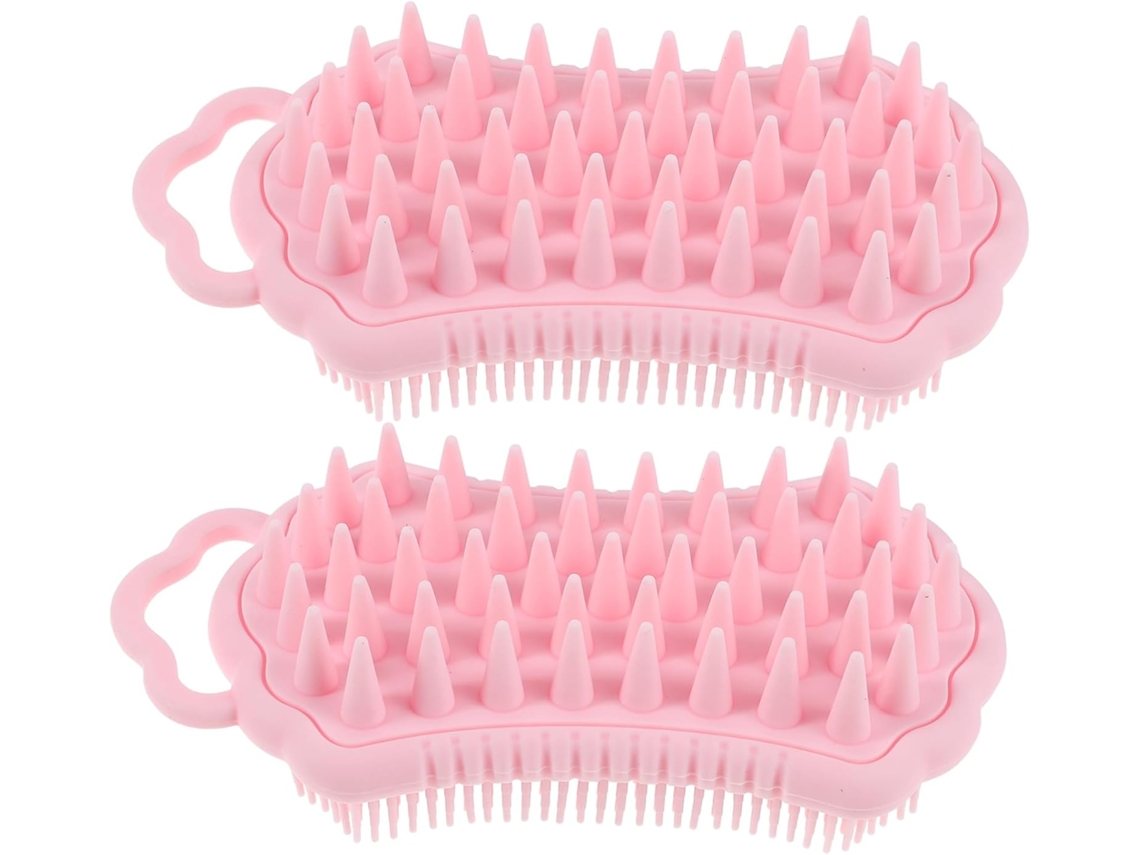 Conjunto De 2 Escovas Esfoliantes Para Banho Hanabass Corpo E Cabelo, Ideal Para Limpeza No Chuveiro