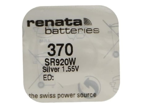 Bateria Botão de Óxido de Prata 370 / Sr920W 0% Mercúrio RENATA
