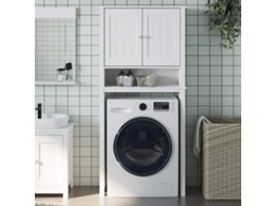 Vidaxl Móvel P/ Máquina Lavar Berg 76x27x164,5cm Madeira Maciça Branco