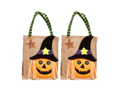 2 Unidades De Saco De Doces De Linho Para Decorações De Halloween Allinless