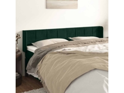 Cabeceira De Cama | Painel De Cama C/ Abas Veludo 163x16x78/88cm Verde-escuro